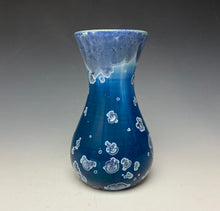Load image into Gallery viewer, Crystalline Glazed Vase in Atlantic Storm Blue #2
