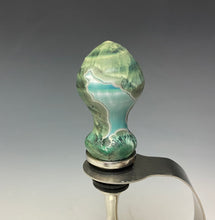 Load image into Gallery viewer, Crystalline Glazed Bottle Stopper- Emerald Green #2
