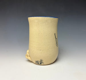 Hippie Pig Mug- Bright Blue