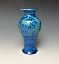 Load image into Gallery viewer, Teal Blue Crystalline Glazed Mini Vase 2

