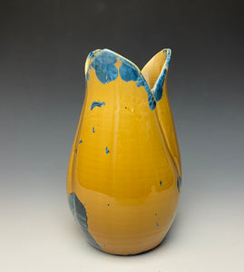 Tulip Vase- Blue and Orange #6