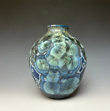 Load image into Gallery viewer, Cobalt Galaxy Crystalline Glazed Vase
