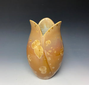 Tulip Vase- Iced Caramel #3