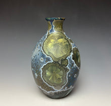 Load image into Gallery viewer, Cobalt Galaxy Crystalline Glazed Vase 11
