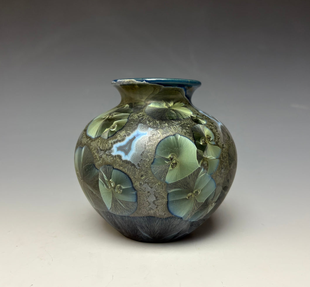 Cobalt Galaxy Crystalline Glazed Mini Vase 5