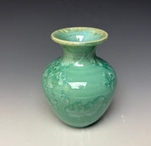 Load image into Gallery viewer, Light Green Crystalline Glazed Mini Vase #2
