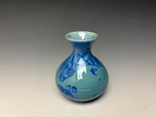 Load image into Gallery viewer, Light Teal Blue Crystalline Glazed Mini Vase 5
