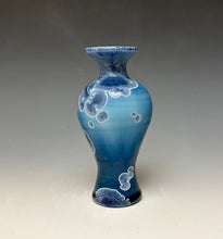 Load image into Gallery viewer, Crystalline Glazed Mini Vase in Atlantic Storm Blue 4
