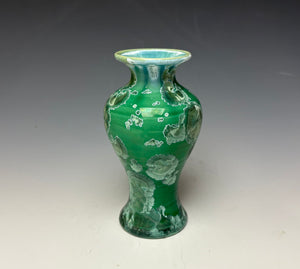 Emerald Green Crystalline Glazed Mini Vase 6
