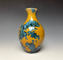 Load image into Gallery viewer, Blue and Orange Crystalline Mini Vase 3
