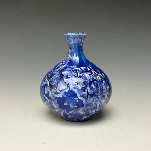 Winter Sky Blue Crystalline Glazed Mini Vase #3