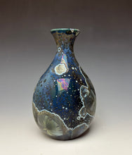 Load image into Gallery viewer, Cobalt Galaxy Crystalline Glazed Mini Vase 14
