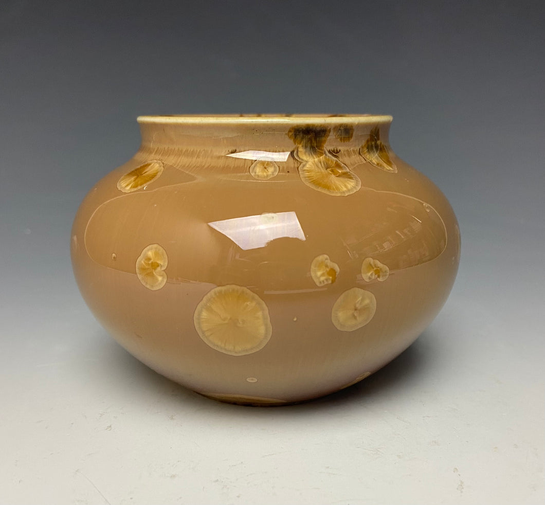 Iced Caramel Crystalline Glazed Mini Vase #5