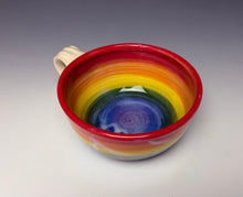 Load image into Gallery viewer, Rainbow Soup Mug - Red Rim
