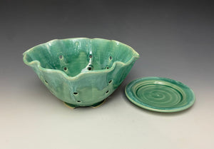 Seafoam Green Lotus Berry Bowl