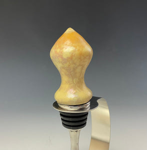 Crystalline Glazed Bottle Stopper- Gold #2