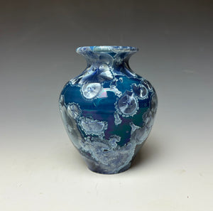 Crystalline Glazed Mini Vase in Atlantic Storm Blue 7