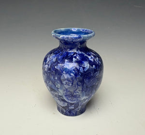 Winter Sky Blue Crystalline Glazed Mini Vase #3
