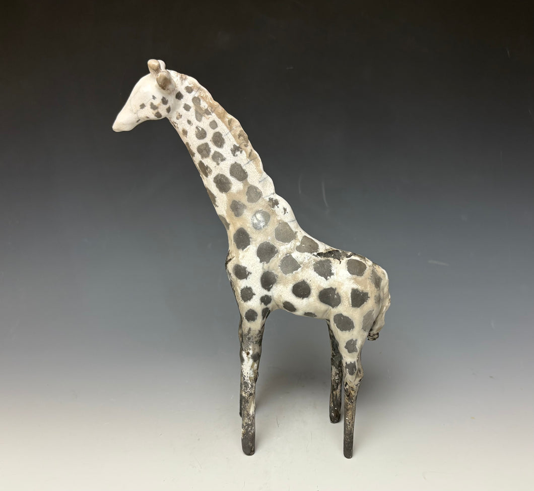Raku Giraffe Sculpture