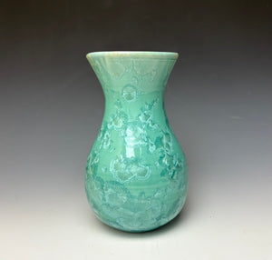 Light Green Crystalline Glazed Vase #2