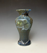 Load image into Gallery viewer, Cobalt Galaxy Crystalline Glazed Vase 11
