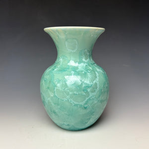 Light Green Crystalline Glazed Vase #1