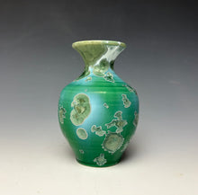 Load image into Gallery viewer, Emerald Green Crystalline Glazed Mini Vase
