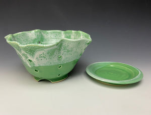 Lime Green Lotus Berry Bowl