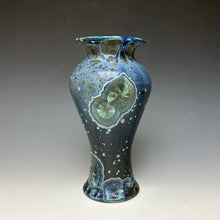 Load image into Gallery viewer, Cobalt Galaxy Crystalline Glazed Vase 7
