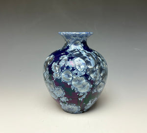 Winter Sky Blue Crystalline Glazed Mini Vase #3