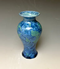 Load image into Gallery viewer, Teal Blue Crystalline Glazed Mini Vase 2
