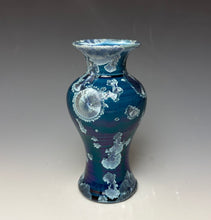 Load image into Gallery viewer, Crystalline Glazed Mini Vase in Atlantic Storm Blue 6
