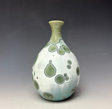 Load image into Gallery viewer, Wintergreen Crystalline Glazed Teardrop Mini Vase

