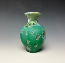 Load image into Gallery viewer, Emerald Green Crystalline Glazed Mini Vase
