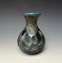 Load image into Gallery viewer, Cobalt Galaxy Crystalline Glazed Vase 2
