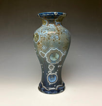 Load image into Gallery viewer, Cobalt Galaxy Crystalline Glazed Vase 9
