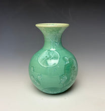 Load image into Gallery viewer, Light Green Crystalline Glazed Mini Vase
