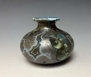 Cobalt Galaxy Crystalline Glazed Mini Vase 3