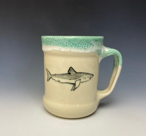 Shark Mug- Bermuda Green