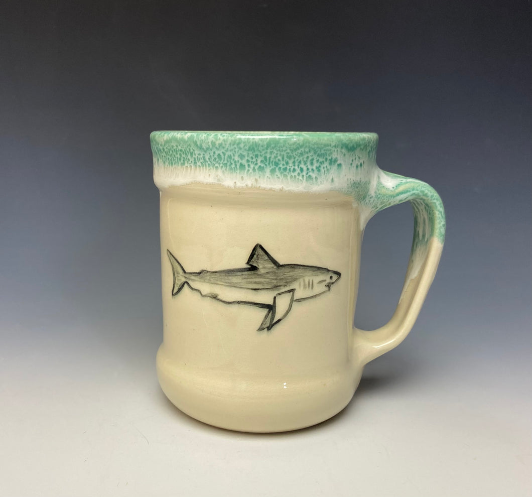 Shark Mug- Bermuda Green