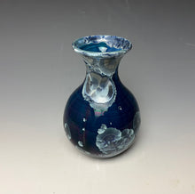 Load image into Gallery viewer, Crystalline Glazed Mini Vase in Atlantic Storm Blue 4
