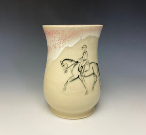 Dressage Horse & Rider Mug - Alpine Rose