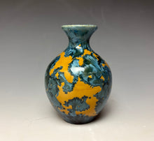 Load image into Gallery viewer, Blue and Orange Crystalline Mini Vase 4
