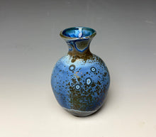 Load image into Gallery viewer, Cobalt Galaxy Crystalline Glazed Mini Vase 7
