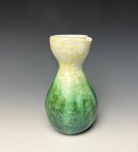 Load image into Gallery viewer, Ivory and Emerald Crystalline Sake Pitcher
