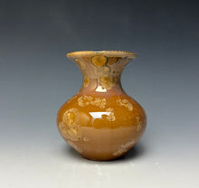 Load image into Gallery viewer, Iced Caramel Crystalline Glazed Mini Vase #2
