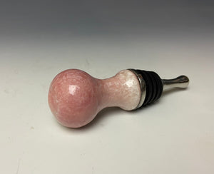 Crystalline Glazed Bottle Stopper- Pink