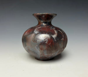 Cobalt & Ruby Galaxy Crystalline Glazed Mini Vase