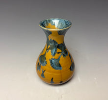 Load image into Gallery viewer, Blue and Orange Crystalline Mini Vase
