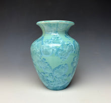 Load image into Gallery viewer, Light Teal Crystalline Glazed Vase
